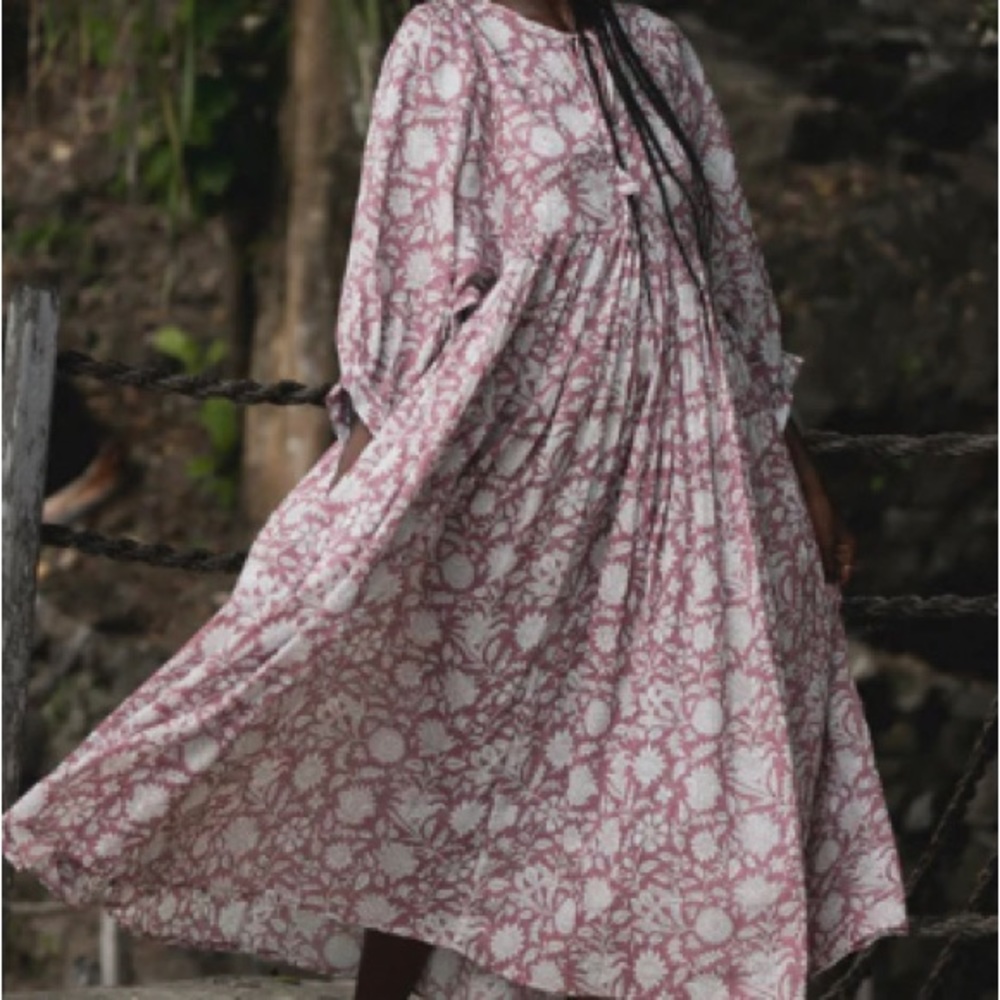 Daughters of India kyra midi dress in musk medium  sold out!
